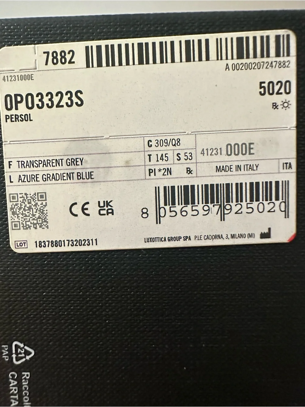 Persol po3323s color